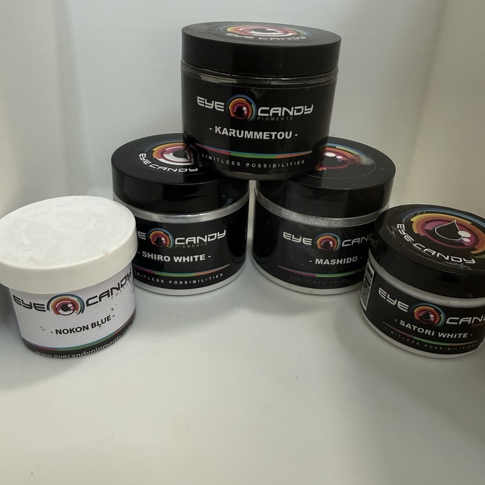 Eye Candy Pigments Karunmetou, Shiro White, Mashido, Satori White, Nokon Blue